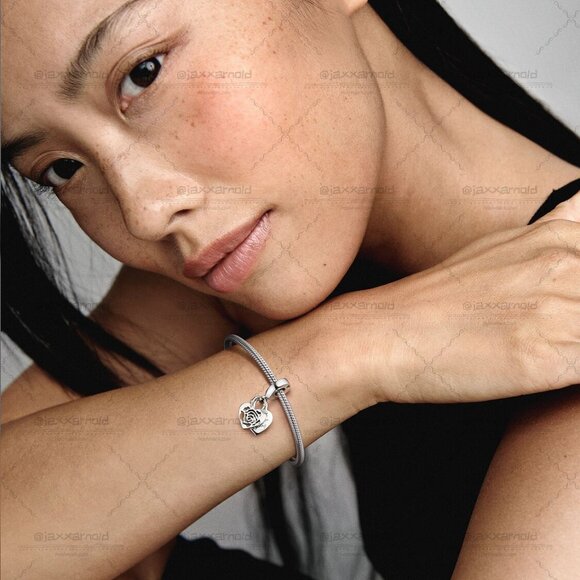 Pandora Rose Heart Padlock Dangle Charm - Picture 6 of 6